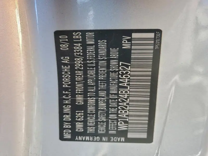 2011 PORSCHE CAYENNE S  