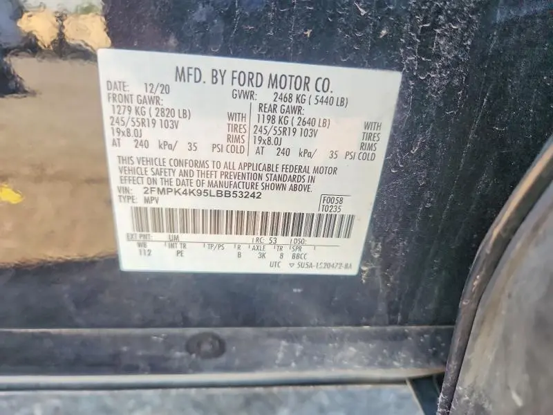 2020 FORD EDGE TITANIUM  
