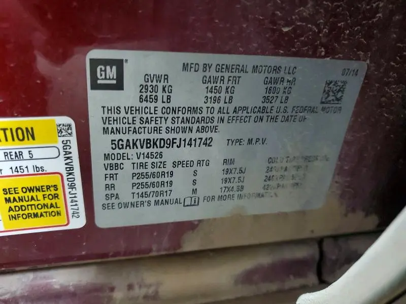 2015 BUICK ENCLAVE   
