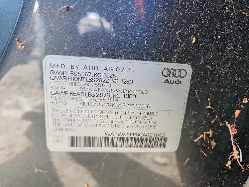2012 AUDI Q5 PRESTIGE  