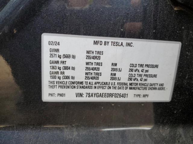 2024 TESLA MODEL Y 