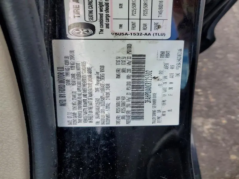 2012 FORD FUSION SEL  