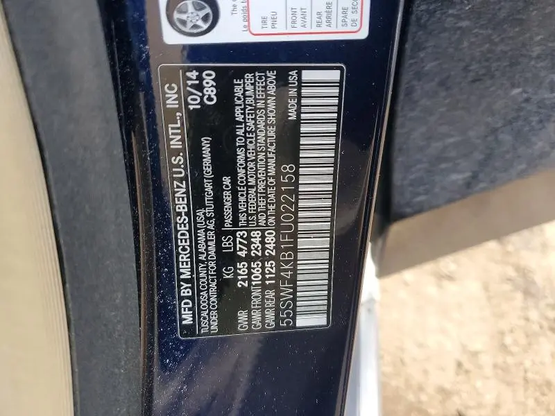 2015 MERCEDES-BENZ C 300 4MATIC  