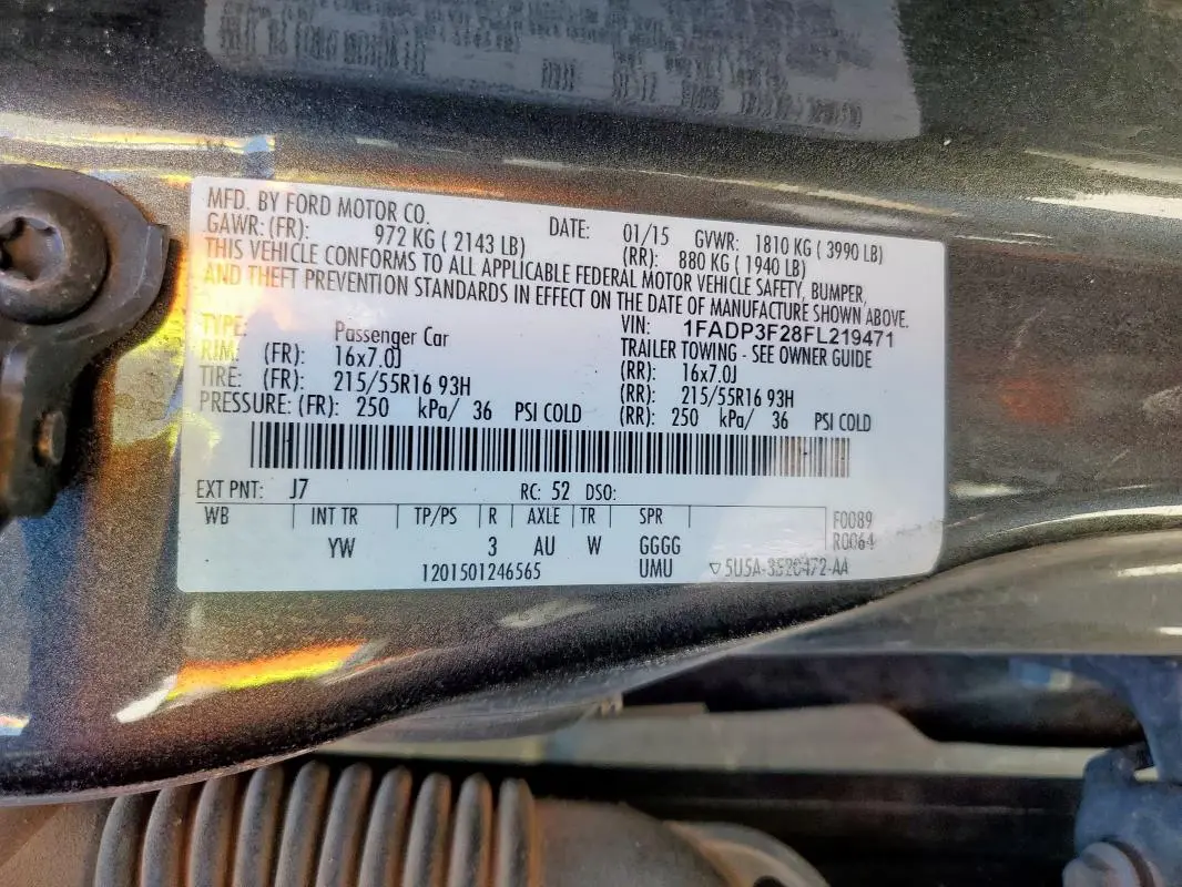 2015 FORD FOCUS SE