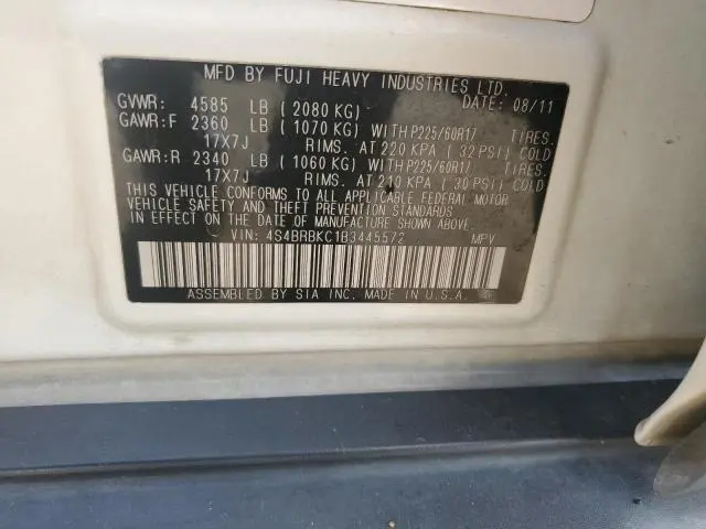 2011 SUBARU OUTBACK 2.5I LIMITED  