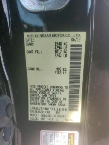 2013 NISSAN ALTIMA S  