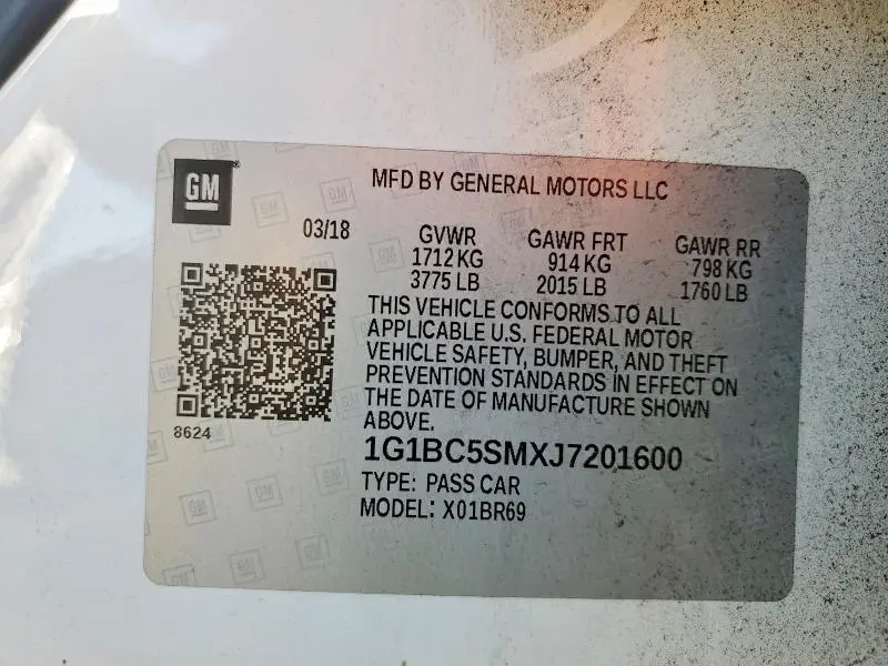 2018 CHEVROLET CRUZE LS  