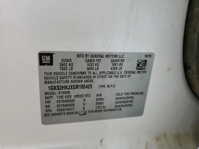 2016 GMC YUKON XL DENALI  