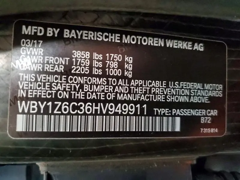 2017 BMW I3 BEV  