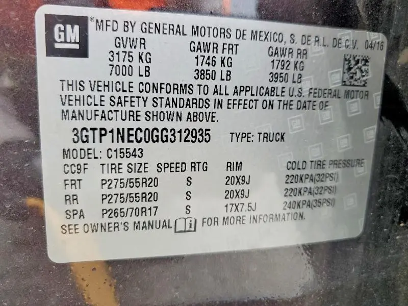 2016 GMC SIERRA C1500 SLT  