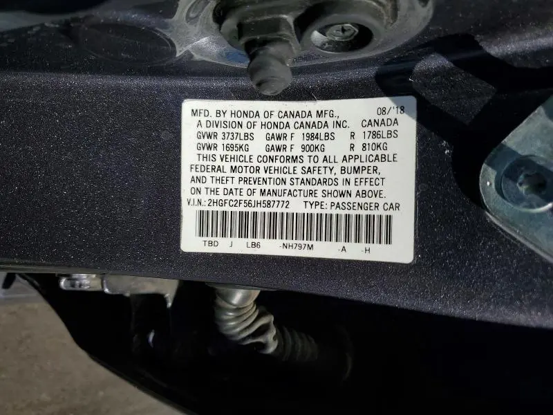 2018 HONDA CIVIC LX  
