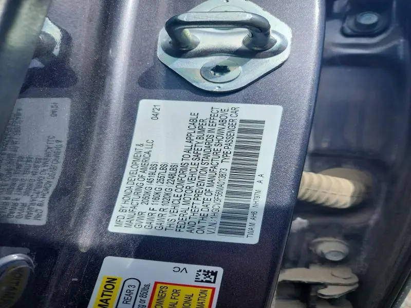 2021 HONDA ACCORD HYBRID EXL  