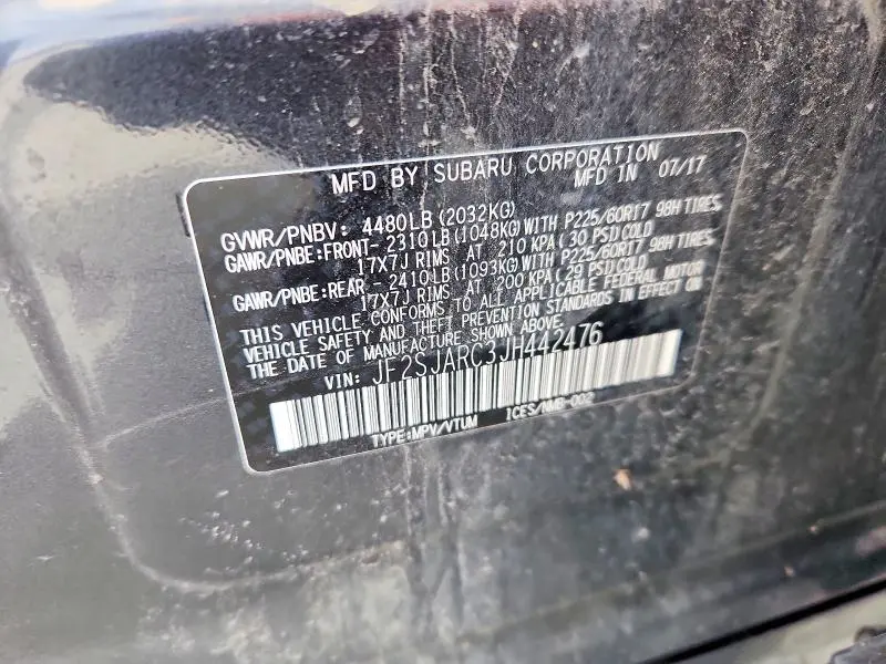 2018 SUBARU FORESTER 2.5I LIMITED  