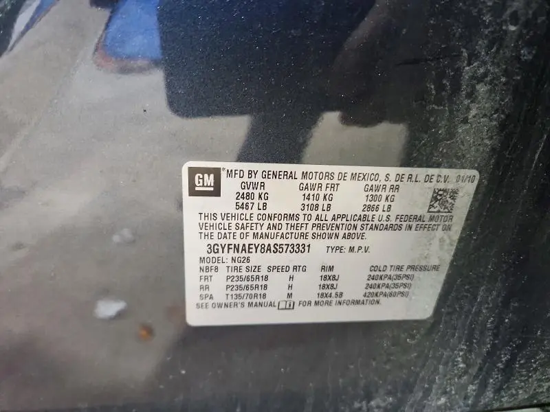 2010 CADILLAC SRX LUXURY COLLECTION  