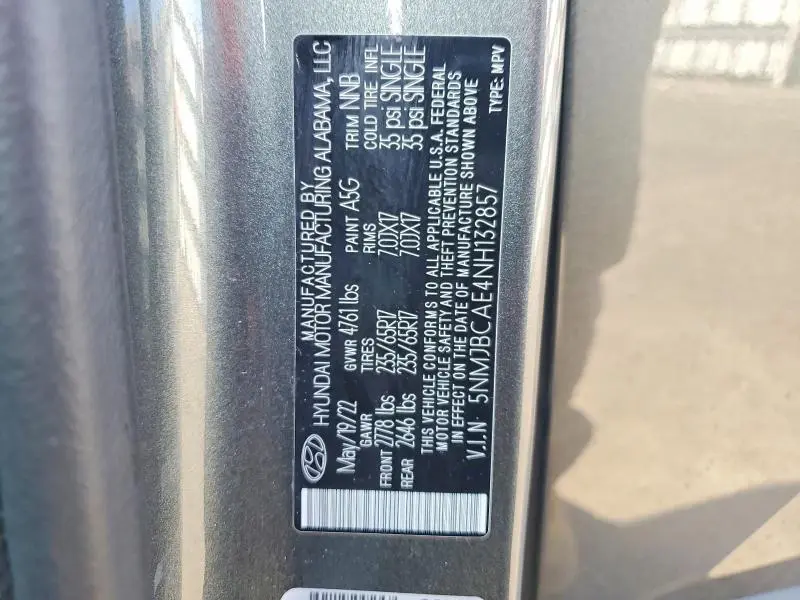 2022 HYUNDAI TUCSON SEL  