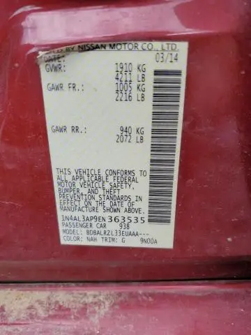 2014 NISSAN ALTIMA 2.5  