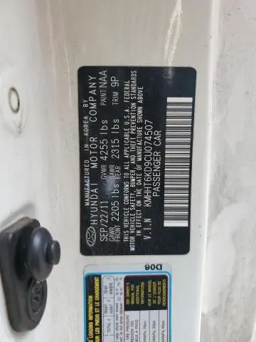 2012 HYUNDAI GENESIS COUPE 2.0T  