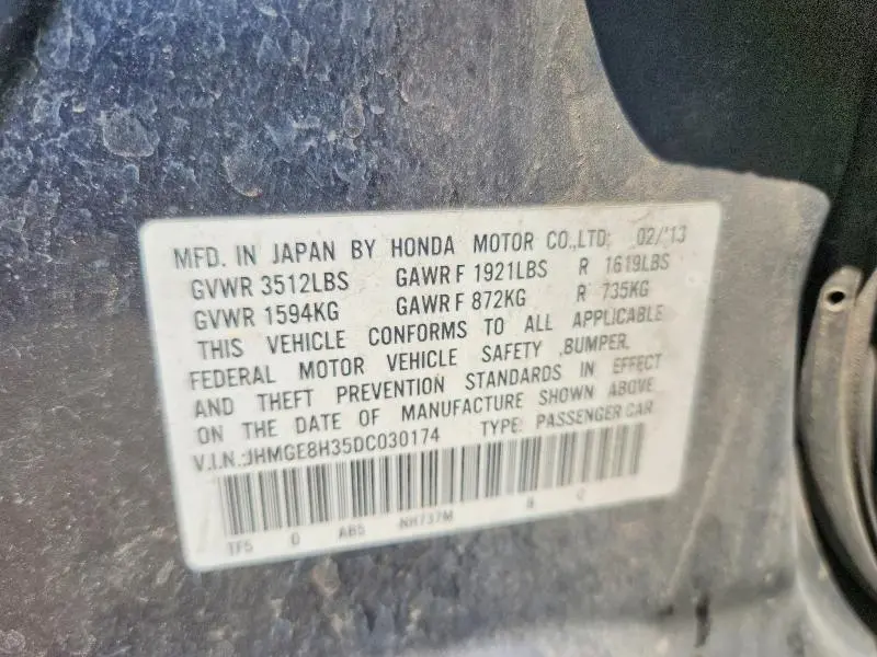 2013 HONDA FIT   