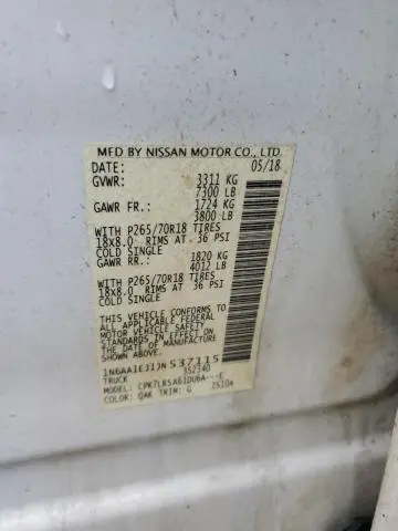 2018 NISSAN TITAN S  