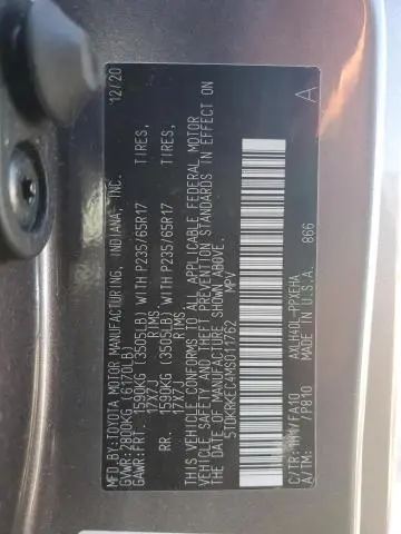 2021 TOYOTA SIENNA LE  