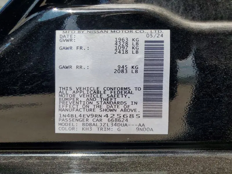 2024 NISSAN ALTIMA SL  