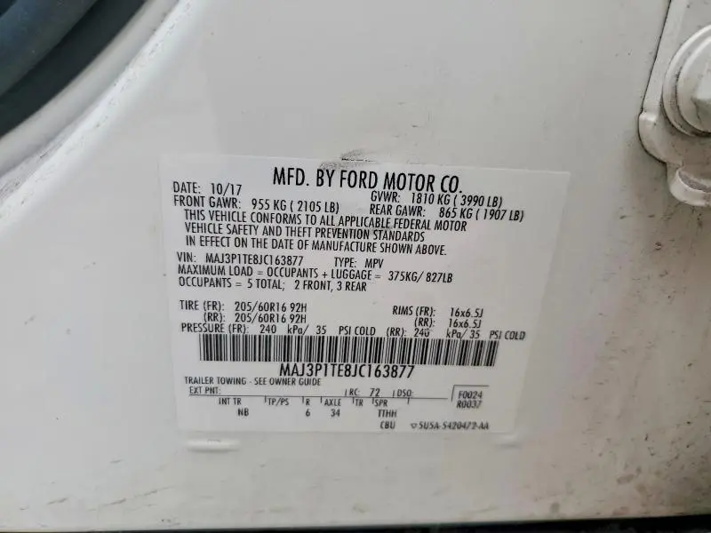 2018 FORD ECOSPORT SE  