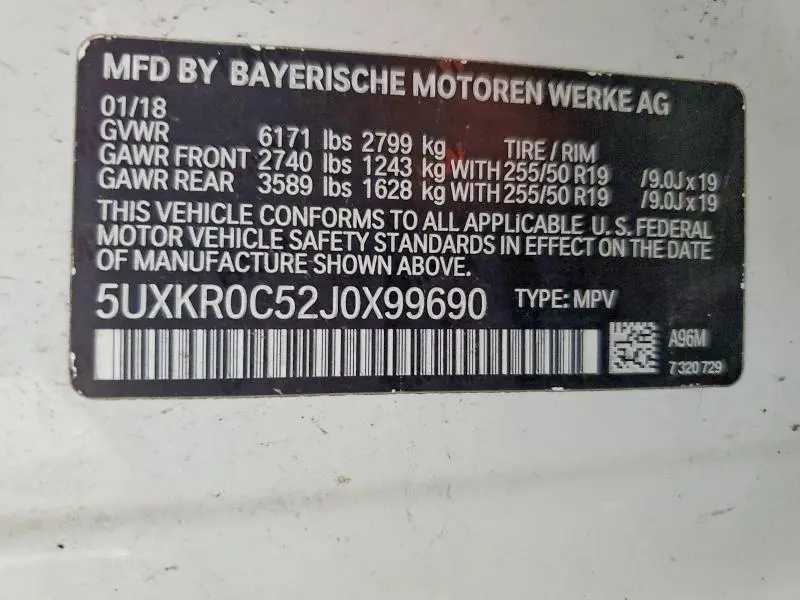 2018 BMW X5 XDRIVE35I  