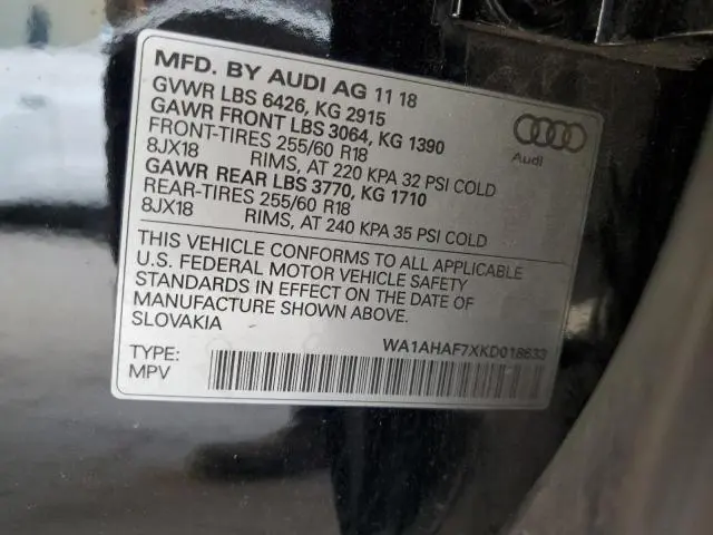 2019 AUDI Q7 PREMIUM  