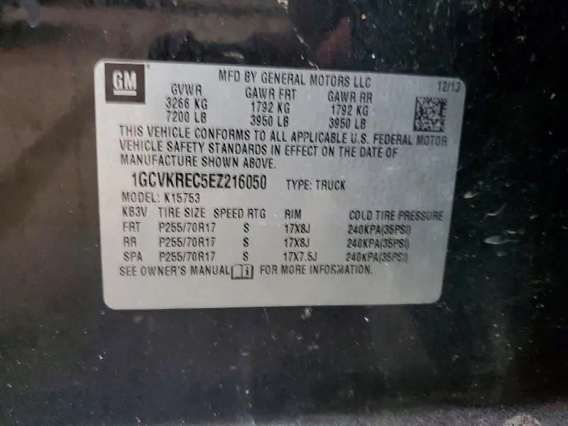 2014 CHEVROLET SILVERADO K1500 LT  