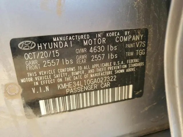2016 HYUNDAI SONATA HYBRID  