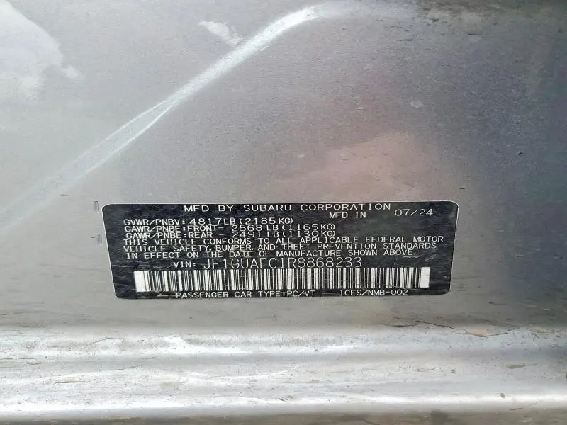 2024 SUBARU IMPREZA SPORT  