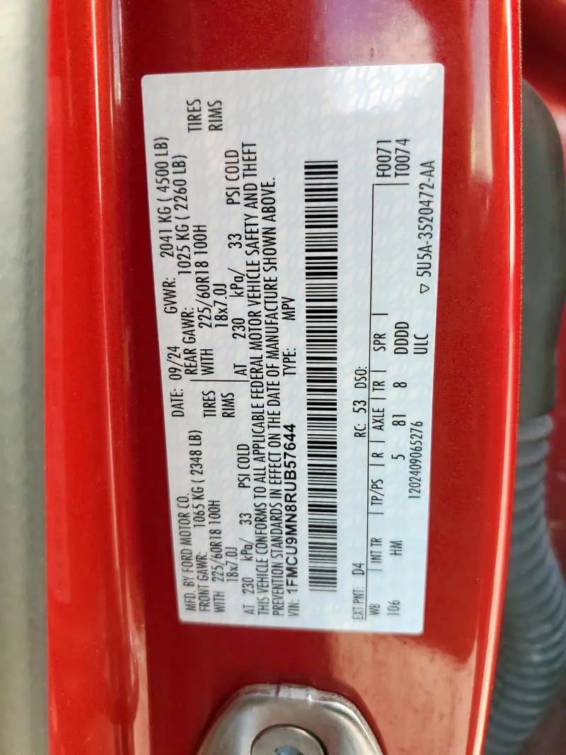 2024 FORD ESCAPE ST LINE  