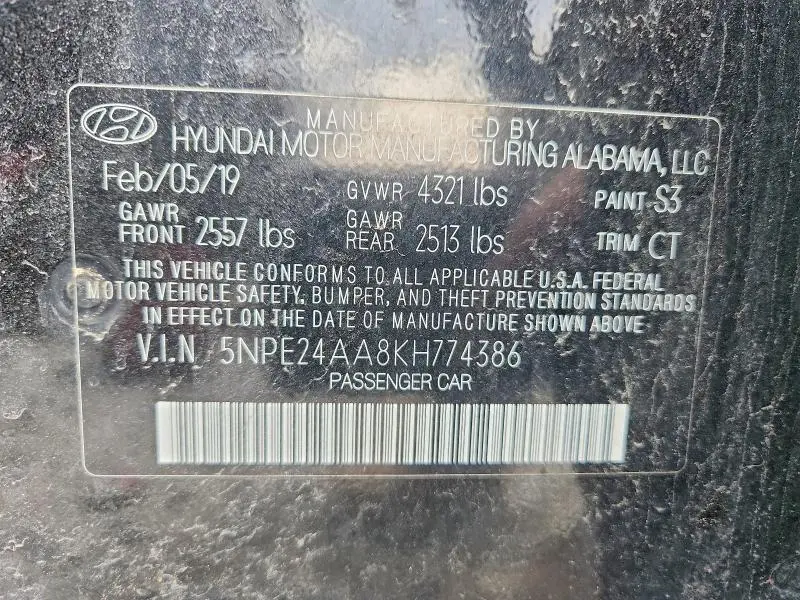 2019 HYUNDAI SONATA ECO TURBO  