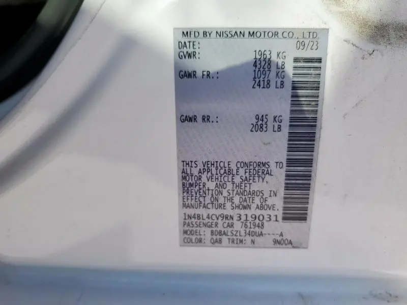 2024 NISSAN ALTIMA SR  