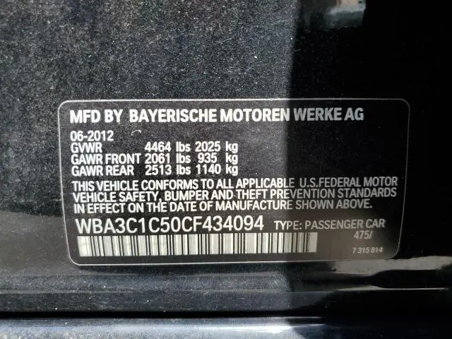 2012 BMW 328 I SULEV  