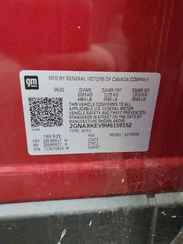 2021 CHEVROLET EQUINOX LT  