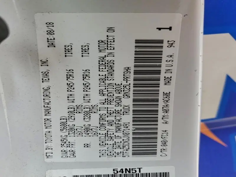 2018 TOYOTA TACOMA DOUBLE CAB  