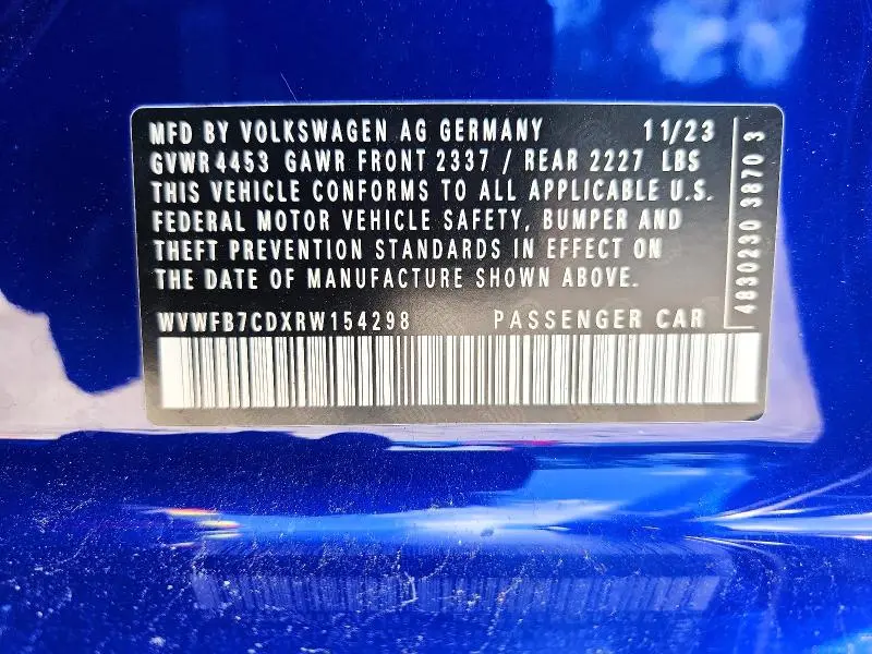 2024 VOLKSWAGEN GOLF R   