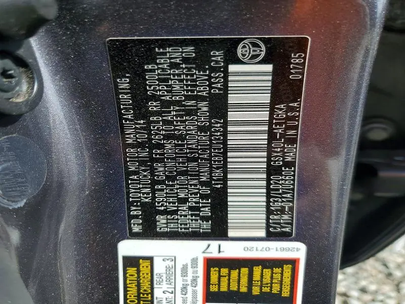 2014 TOYOTA AVALON XLE  