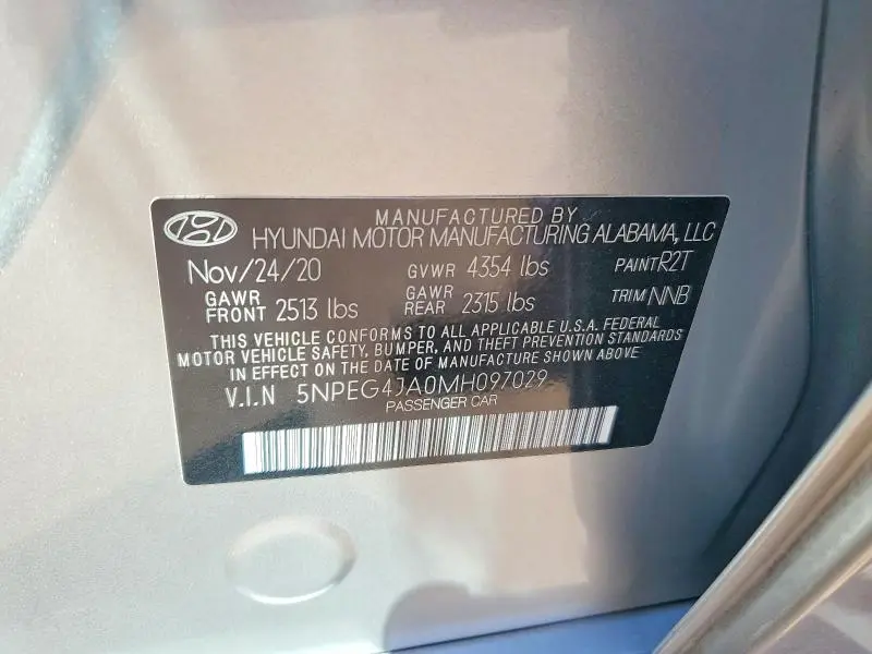 2021 HYUNDAI SONATA SE  