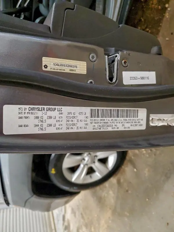 2012 JEEP COMPASS LATITUDE  