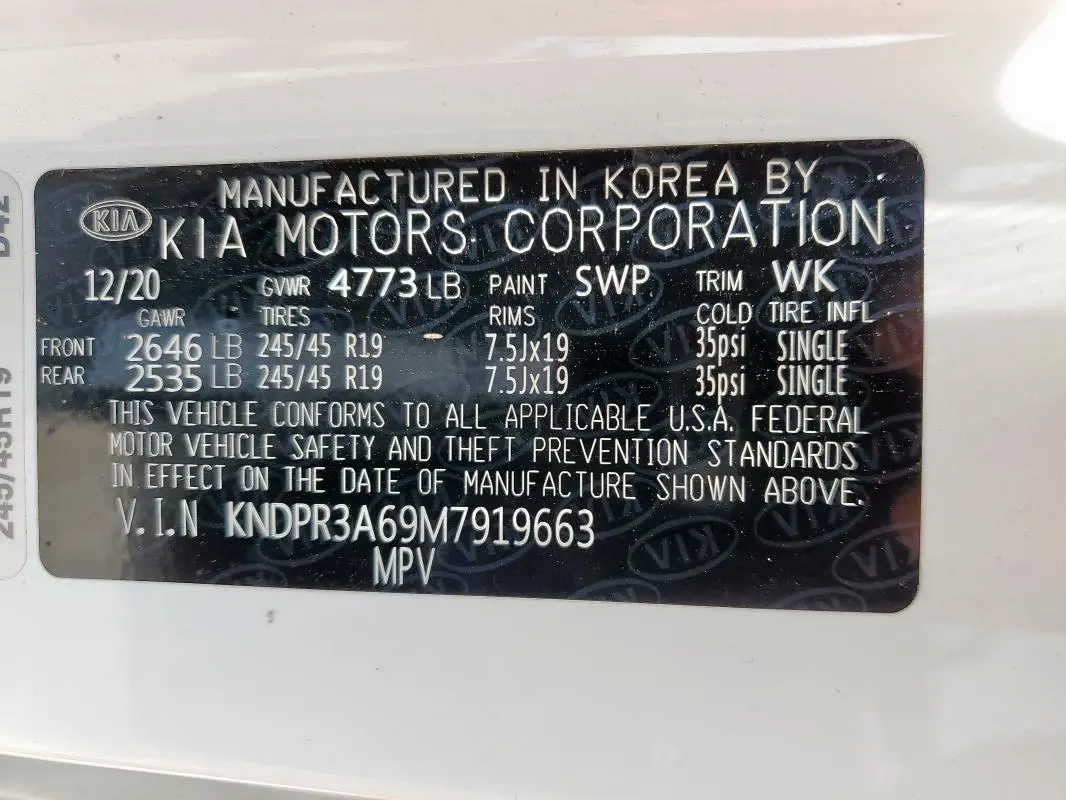 2021 KIA SPORTAGE SX  