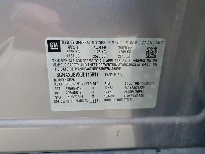 2018 CHEVROLET EQUINOX LT  