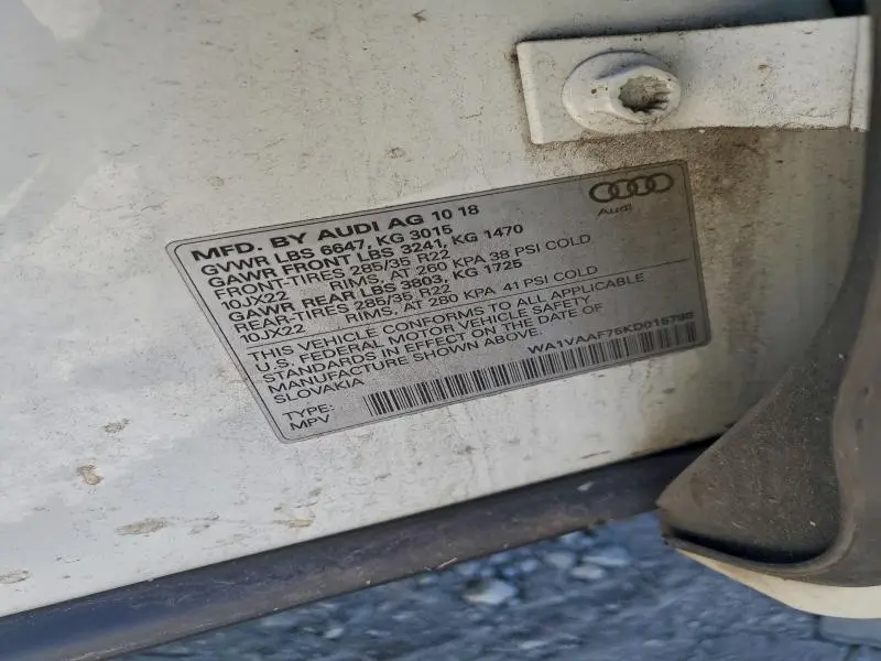 2019 AUDI Q7 PRESTIGE  