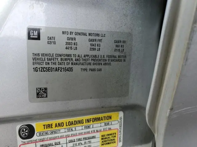 2010 CHEVROLET MALIBU 1LT  