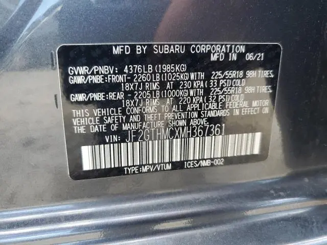 2021 SUBARU CROSSTREK LIMITED  