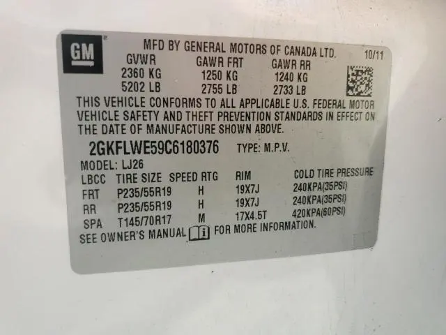 2012 GMC TERRAIN SLT  