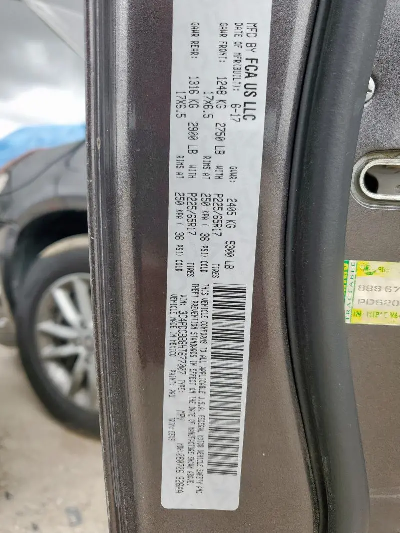 2017 DODGE JOURNEY SXT  