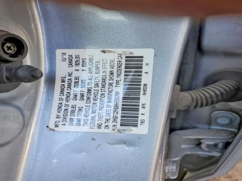 2019 HONDA CIVIC LX  