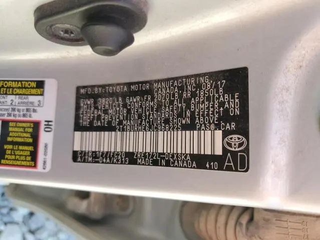 2018 TOYOTA COROLLA L  